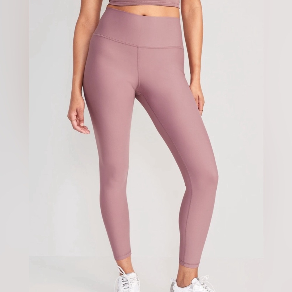 NWT Abercrombie & Fitch Mauve Pink High Rise Leggings Size Small